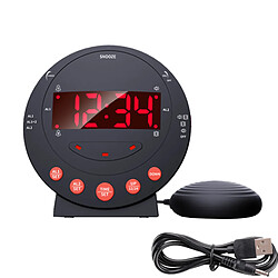 INF Réveil digital avec vibreur - Noir