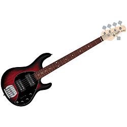 Sterling by Music Man StingRay RAY5HH - Ruby Red Burst Satin