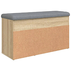 Decoshop26 Banc à chaussures tissu - Gris pas cher