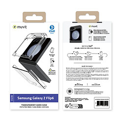 Muvit Coque Galaxy Z Flip6 - Transparent Antibactérien