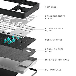 Dark project Alu87 Bushido - Noir pas cher