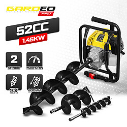 Gardeo Pro Tarière thermique 52CC + 3 mèches 100 - 150 et 200mm - Gardeo