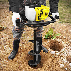 Tarière thermique 52CC + 3 mèches 100 - 150 et 200mm - Gardeo pas cher