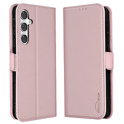 Avizar Samsung S24 FE - Étui portefeuille rose