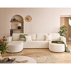 Bestmobilier canapé panoramique Miro - Beige