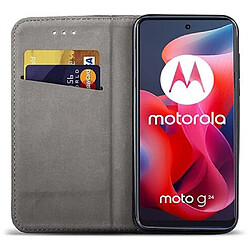 htdmobiles Housse Motorola Moto G04 - Bleu Magnet