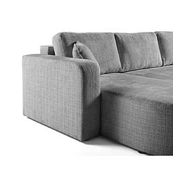 Bestmobilier Miro canapé modulable en U - Gris pas cher