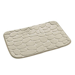 Avis Douceur D'Interieur Tapis de bain à mémoire de forme Galet - 50 x 80 cm - Naturel