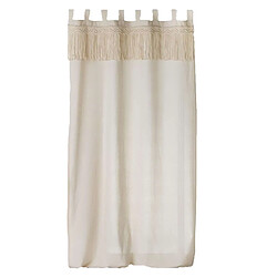 Douceur D'Interieur Rideau Ceres avec top macramé - 140 x 240 cm - Naturel