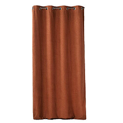 Douceur D'Interieur Rideau à œillets BELI - Bouclette unie - 140 x 240 cm - Terracotta