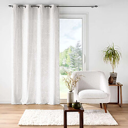 Douceur D'Interieur Rideau Arcadia - Velours à motifs - 135 x 260 cm - Blanc