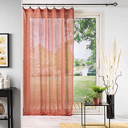 Douceur D'Interieur Voilage à anneaux Ninka - 140 x 240 cm - Terracotta