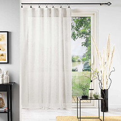 Douceur D'Interieur Voilage à anneaux Ninka - 140 x 240 cm - Blanc