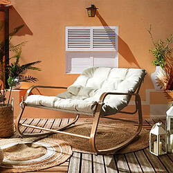 The Home Deco Factory Fauteuil à bascule Manda - Blanc