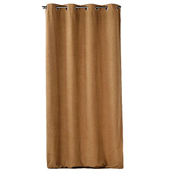 Douceur D'Interieur Rideau à œillets BELI - Bouclette unie - 140 x 240 cm - Camel