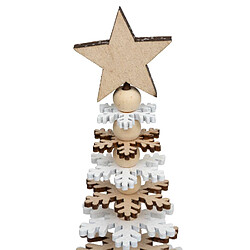 Atmosphera Sapin de Noël Flocon Bois Beige