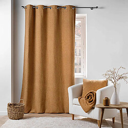 Douceur D'Interieur Rideau à œillets BELI - Bouclette unie - 140 x 240 cm - Camel