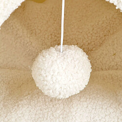 Avis Toilinux Tente Bandit en laine bouclée pour chat et chien - Ecru