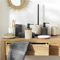 Douceur D'Interieur Brosse WC Hamilton effet pierre et acacia - Blanc