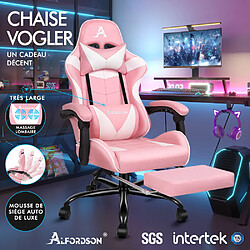 ALFORDSON Chaise de jeu - Rose et blanc