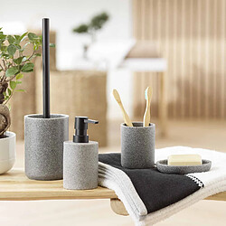 Douceur D'Interieur Brosse WC Jasper effet granit - Gris et noir