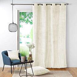 Douceur D'Interieur Rideau Alban - Velours côtelé - 140 x 260 cm - Naturel