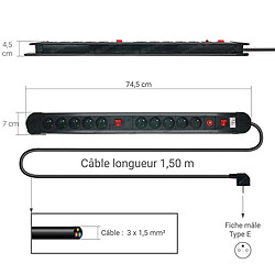 Waytex 52157 - multiprise 10 prises