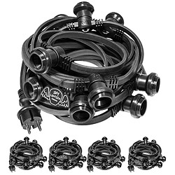 SkyLantern Câble Guirlande Guinguette 50M - Noir