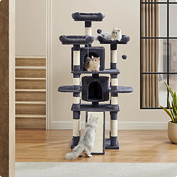 ACAZA Arbre à chat 172 cm Gris Foncé