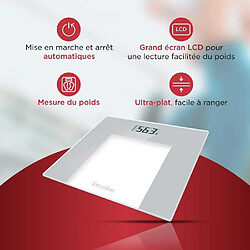 Pèse-personne électronique 150kg/100g verre/gris - BEG47010GL - Tp1000 Glass - TERRAILLON pas cher