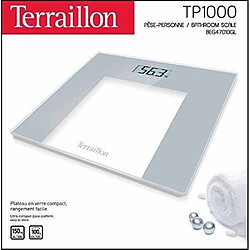 Acheter Pèse-personne électronique 150kg/100g verre/gris - BEG47010GL - Tp1000 Glass - TERRAILLON
