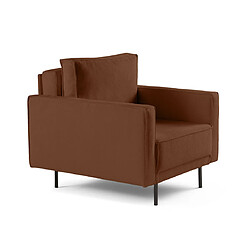 Avis Lisa design Fauteuil Charlie en tissu - Terracotta