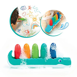 Crayons de bain LUDI - Support crocodile