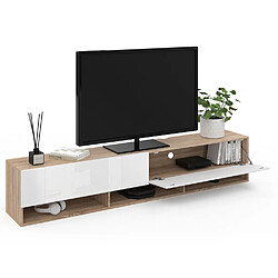 Acheter Idmarket market Meuble TV 180 cm - Bois et Blanc