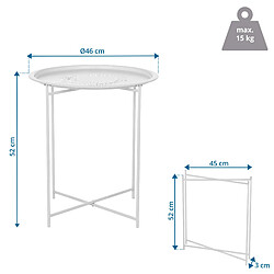 Acheter hjh Living Table d'Appoint ALLRUND - Blanc