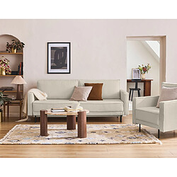 Lisa design canapé droit 3 places - Beige Canapé droit 3 places - tissu - assise ferme - ressorts Nosag - style moderne