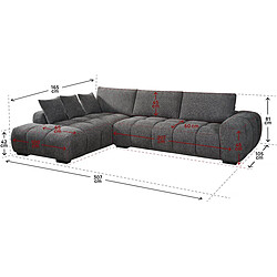 Avis Habitat Et Jardin Canapé d'angle Monceau - 3 places - Gris