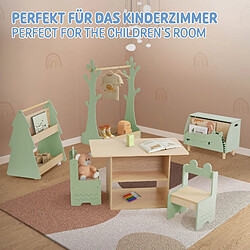 Joyz Set de 2 sièges avec table pour enfants groupe 3 pièces meubles en bois pas cher