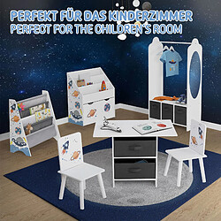 Joyz Ensemble meuble pour enfants 3 pcs. table à dessin + 2 chaises motif espace pas cher