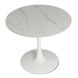 Table SANDER Blanc 90 cm - VIVALDI