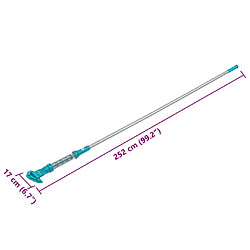 Bestway Best Way Aspirateur de Piscine Bleu 252 x 17 cm Aluminium pas cher
