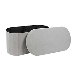 The home deco factory Pouf banc pliable - Gris pas cher