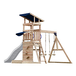 Acheter Axi house Aire de jeux bois toboggan - Bleu