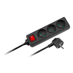 Rebel Rallonge multiprise - 3 Prises, Noir