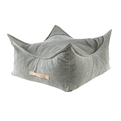 Meowbaby Pouf carré en velours - Gris