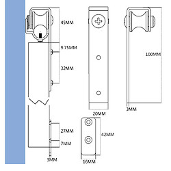 Acheter Kit rail pour porte coulissante intérieure