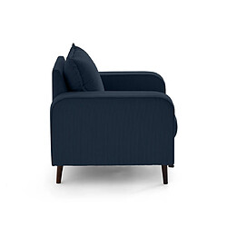 Lisa Design Albane Fauteuil Bleu Ardoise