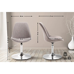 Avis Decoshop26 Chaise pivotante - Gris
