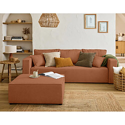 BESTMOBILIER Topaze - Canapé 3 places - Terracotta