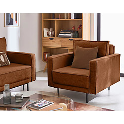 Lisa design Fauteuil Charlie en velours - Terracotta